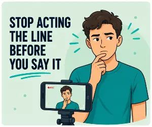 Stop Acting the Line Before You Say It