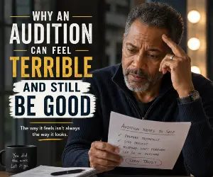 Why an Audition Can Feel Terrible and Still Be Good