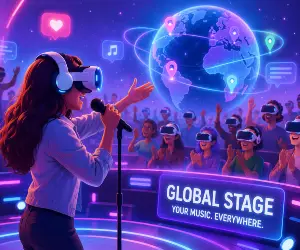 Virtual Reality Open Mics. Engage Global Audiences in Immersive Concert Experiences